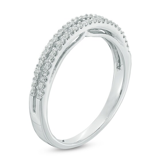 Previously Owned - 1/10 CT. T.w. Diamond Two Row Anniversary Band in Sterling Silver