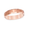Thumbnail Image 1 of Previously Owned - Triton Men's 5.0mm Comfort Fit Bevelled Edge Rose-Tone PVD Tungsten Wedding Band