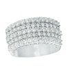 Thumbnail Image 1 of Previously Owned - 1-1/2  CT. T.W. Diamond Five Row Anniversary Ring in 10K White Gold