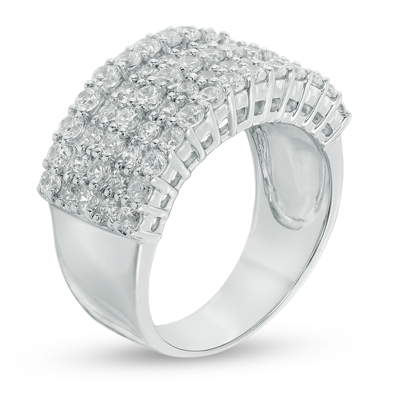 Main Image 2 of Previously Owned - 1-1/2  CT. T.W. Diamond Five Row Anniversary Ring in 10K White Gold