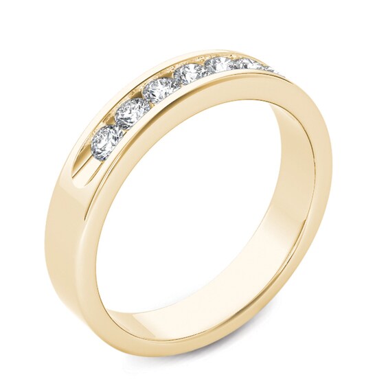 Previously Owned - Men's 1/2 CT. T.w. Diamond Seven Stone Wedding Band in 14K Gold