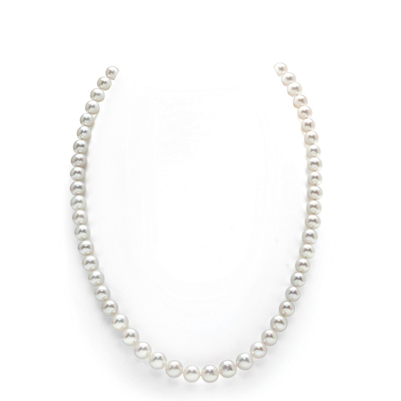 Previously Owned - 6.5 - 7.0mm Cultured Freshwater Pearl Strand Necklace with 14K White Gold Clasp