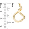 Thumbnail Image 2 of Previously Owned - Textured Abstract Hoop Earrings in 14K Gold