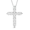 Thumbnail Image 1 of Previously Owned - 1/10 CT. T.W. Diamond Cross Pendant in Sterling Silver