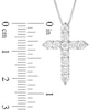 Thumbnail Image 2 of Previously Owned - 1/10 CT. T.W. Diamond Cross Pendant in Sterling Silver