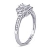 Thumbnail Image 2 of Previously Owned - 1/4 CT. T.W. Composite Baguette Diamond Rectangle Frame Engagement Ring in 10K White Gold