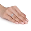 Thumbnail Image 3 of Previously Owned - 1/4 CT. T.W. Composite Baguette Diamond Rectangle Frame Engagement Ring in 10K White Gold