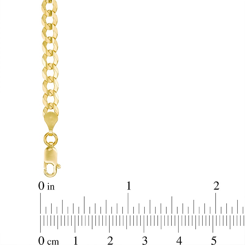 Zales Men's 9.9mm Solid Curb Chain Necklace in 14K Gold - 22