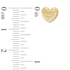 Thumbnail Image 2 of Previously Owned - Diamond-Cut Puffed Heart Stud Earrings in 14K Gold