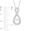 Thumbnail Image 2 of Previously Owned - 1/2 CT. T.W. Diamond Infinity Pendant in 10K White Gold