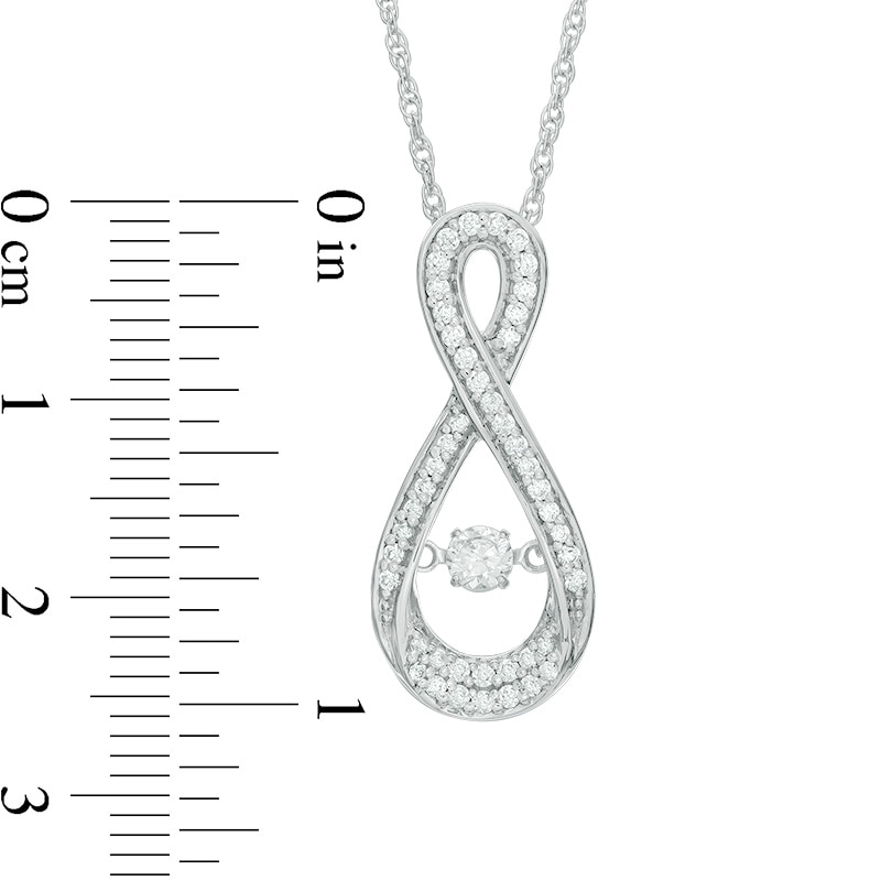 Main Image 2 of Previously Owned - 1/2 CT. T.W. Diamond Infinity Pendant in 10K White Gold