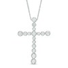 Thumbnail Image 1 of Previously Owned - 1/2 CT. T.W. Diamond Vintage-Style Cross Pendant in 14K White Gold