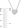Thumbnail Image 2 of Previously Owned - 1/5 CT. T.W. Composite Diamond Heart Necklace in Sterling Silver