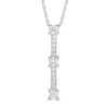 Thumbnail Image 1 of Previously Owned - 1/2 CT. T.W. Diamond Vertical Three Stone Pendant in 10K White Gold