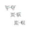 Thumbnail Image 1 of Previously Owned - Diamond Accent Three Pair Stud Earrings Set in Sterling Silver