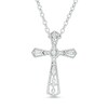 Thumbnail Image 0 of Previously Owned - Diamond Accent Vintage-Style Chevron Cross Pendant in Sterling Silver