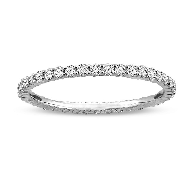 Previously Owned - 1/2 CT. T.W. Diamond Eternity Wedding Band in 14K White Gold
