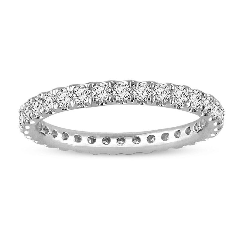 Main Image 1 of Previously Owned - 1 CT. T.W. Diamond Eternity Band in 14K White Gold