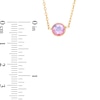 Thumbnail Image 2 of Previously Owned - 6.0mm Lab-Created Pink Sapphire Solitaire Necklace in 10K Gold - 17"