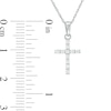 Thumbnail Image 2 of Previously Owned - 1/6 CT. T.W. Diamond Cross Pendant in 14K White Gold