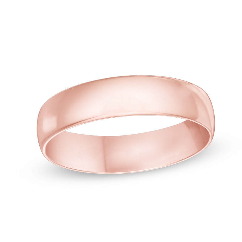 Main Image 1 of Previously Owned - Men's 5.0mm Comfort-Fit Wedding Band in 14K Rose Gold