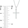 Thumbnail Image 2 of Previously Owned - 1/10 CT. T.W. Diamond Cross Pendant in 10K White Gold