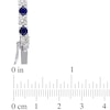 Thumbnail Image 4 of Previously Owned - 4.0mm Lab-Created Blue and White Sapphire Alternating Tennis Bracelet in Sterling Silver - 7.25"