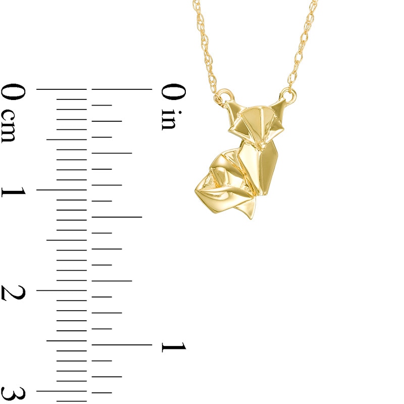 Main Image 2 of Previously Owned - Origami Fox Necklace in 14K Gold