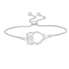 Thumbnail Image 0 of Previously Owned - 1/10 CT. T.W. Diamond Owl Bolo Bracelet in Sterling Silver - 8.0"