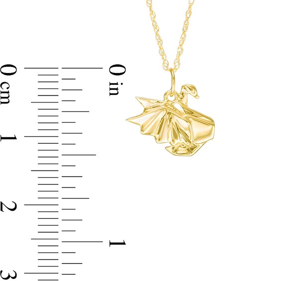Previously Owned - Origami Swan Pendant in 14K Gold