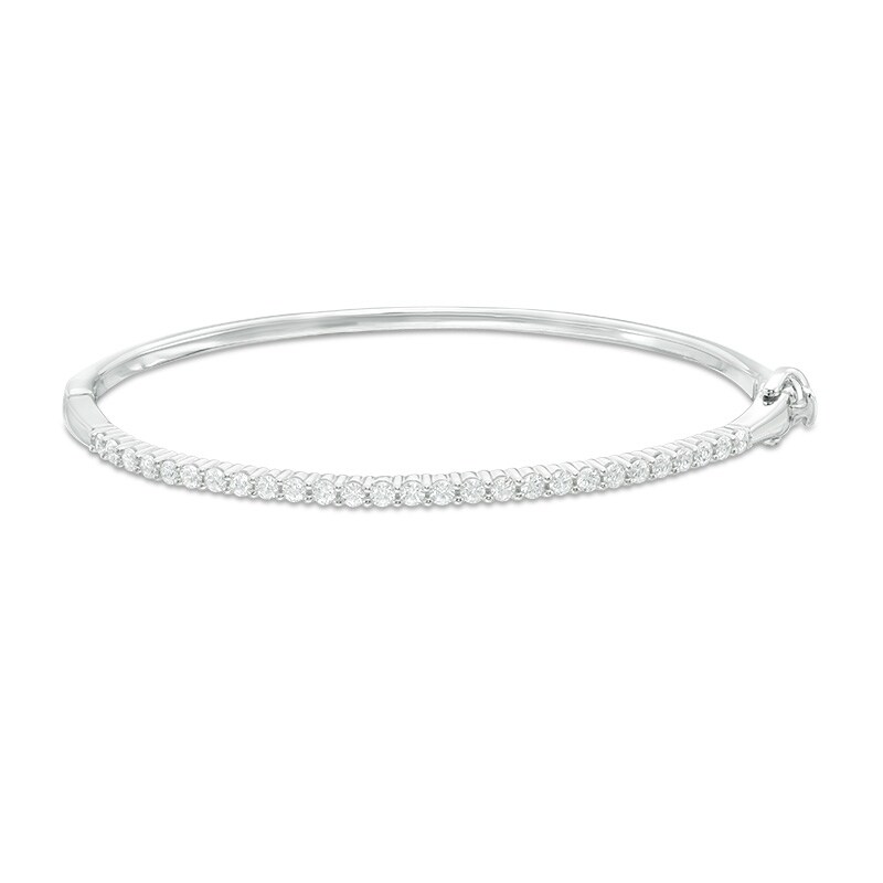 Main Image 1 of Previously Owned - 7/8 CT. T.W. Diamond Bangle in 14K White Gold