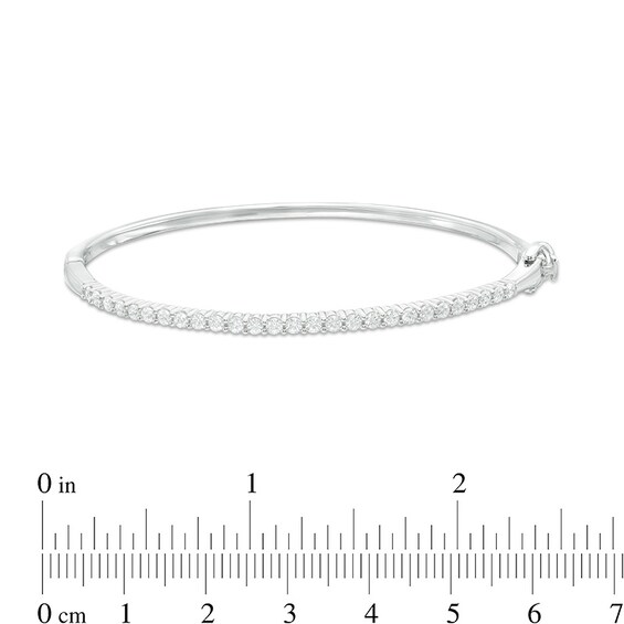 Previously Owned - 7/8 CT. T.w. Diamond Bangle in 14K White Gold