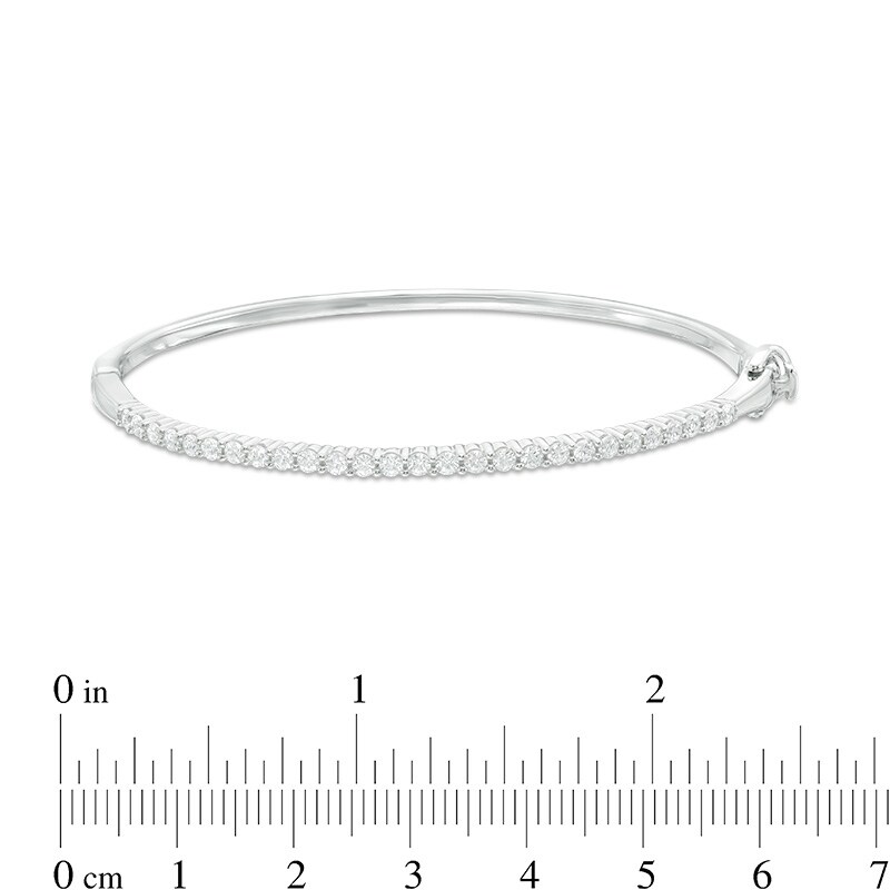 Main Image 2 of Previously Owned - 7/8 CT. T.W. Diamond Bangle in 14K White Gold