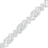Thumbnail Image 1 of Previously Owned - 2 CT. T.W. Baguette and Round Diamond Bypass Bracelet in Sterling Silver