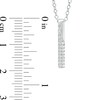 Thumbnail Image 2 of Previously Owned - 1/10 CT. T.W. Diamond Vertical Bar Pendant in 14K White Gold