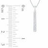 Thumbnail Image 2 of Previously Owned - 1/5 CT. T.W. Baguette and Round Diamond Linear Pendant in 10K White Gold