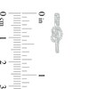 Thumbnail Image 3 of Previously Owned - 1/6 CT. T.W. Diamond Knot Hoop Earrings in Sterling Silver
