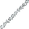 Thumbnail Image 1 of Previously Owned - 1/10 CT. T.W. Diamond "S" Tennis Bracelet in Sterling Silver - 7.25"