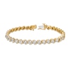 Thumbnail Image 3 of Previously Owned - 1/4 CT. T.W. Diamond "S" Tennis Bracelet in Sterling Silver with 14K Gold Plate - 7.25"