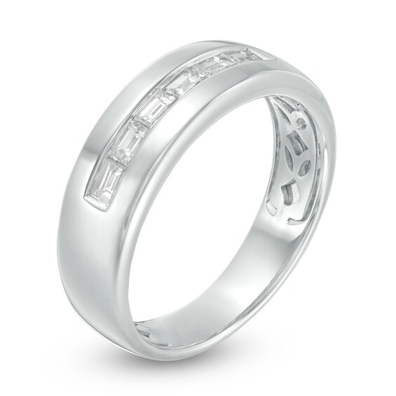 Previously Owned - 1/2 CT. T.w. Baguette Diamond Wedding Band in 14K White Gold