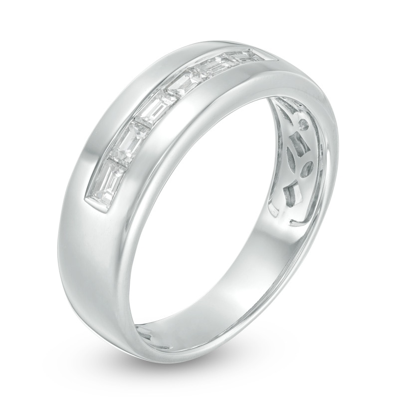 Main Image 2 of Previously Owned - 1/2 CT. T.W. Baguette Diamond Wedding Band in 14K White Gold
