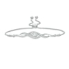 Thumbnail Image 1 of Previously Owned - 1/15 CT. T.W. Diamond Three Stone Twist Bolo Bracelet in Sterling Silver - 9.5"