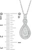 Thumbnail Image 2 of Previously Owned - 1/4 CT. T.W. Diamond Double Teardrop Frame Pendant in 10K White Gold