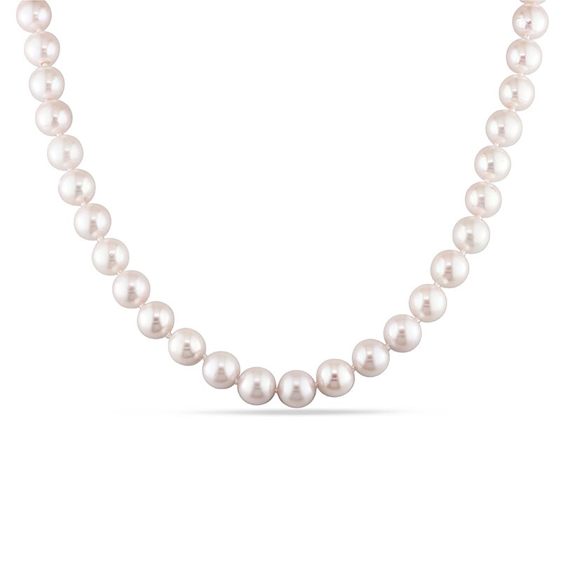 Main Image 1 of Previously Owned-8.0-8.5mm Cultured Akoya Endless Pearl Strand Necklace-36"