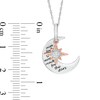 Thumbnail Image 3 of Previously Owned - Diamond Accent Crescent Moon and Star Pendant in Sterling Silver and 10K Rose Gold