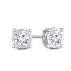 Thumbnail Image 1 of Previously Owned - 3/8 CT. T.W. Diamond Miracle Solitaire Stud Earrings in 14K White Gold