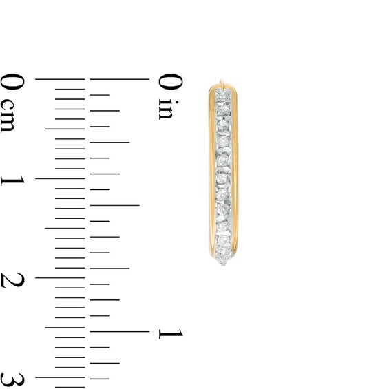 Previously Owned - Diamond Fascinationâ¢ Hoop Earrings in 14K Gold