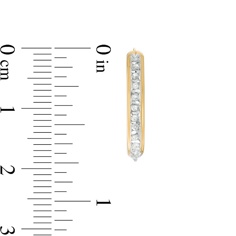 Main Image 2 of Previously Owned - Diamond Fascination™ Hoop Earrings in 14K Gold