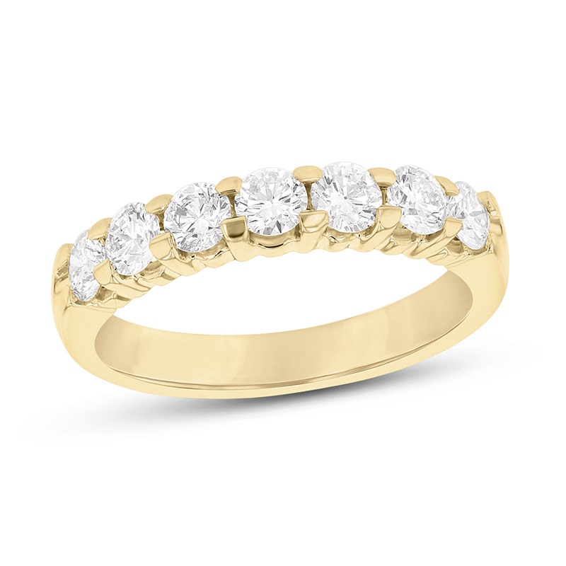 Main Image 1 of Previously Owned - 1 CT. T.W. Diamond Seven Stone Anniversary Band in 14K Gold