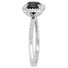 Thumbnail Image 2 of Previously Owned - 2 CT. T.W.  Black and White Diamond Frame Engagement Ring in 10K White Gold